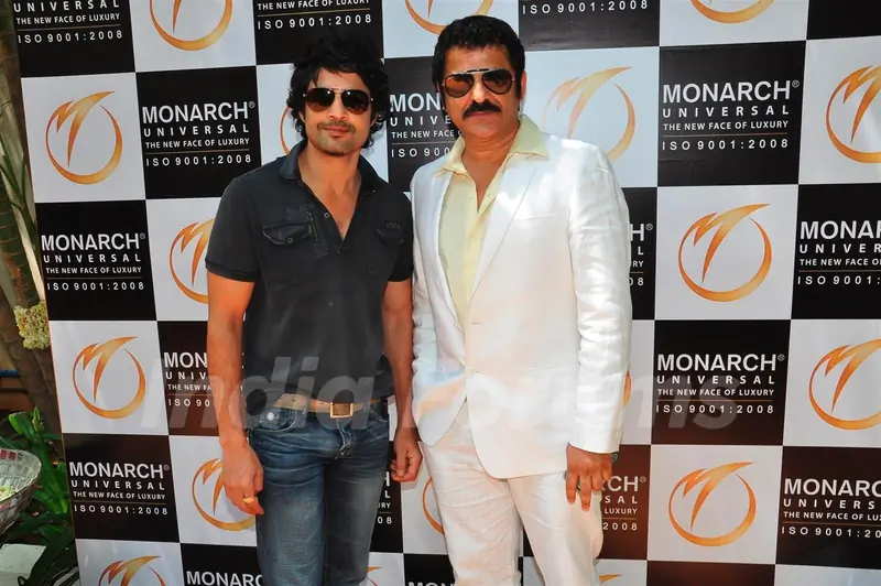 Rajeev Khandelwal and Rajesh Khattar at launch of Monarch Universal corporate office at Navi Mumbai