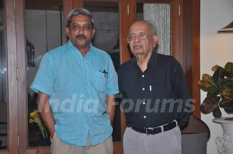 Manohar Parrikar with Nana Chudasama at Shaina NC's bash for the new CM of Goa