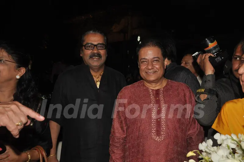 Anup Jalota and Hariharan at Launch of Bhupinder-Mitali Singh-Gulzar's album 'Aksar'
