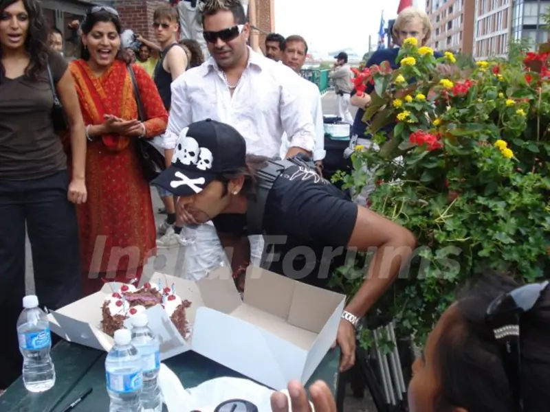 Karanvir Bohra celebrating his birthday
