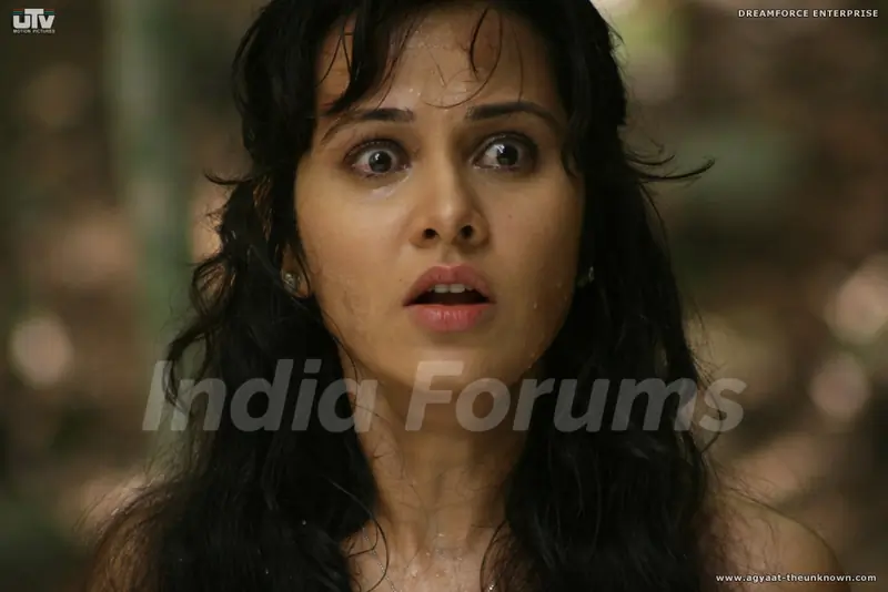 Nisha Kothari looking feared