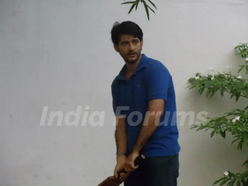 Hiten playing on Pooja set