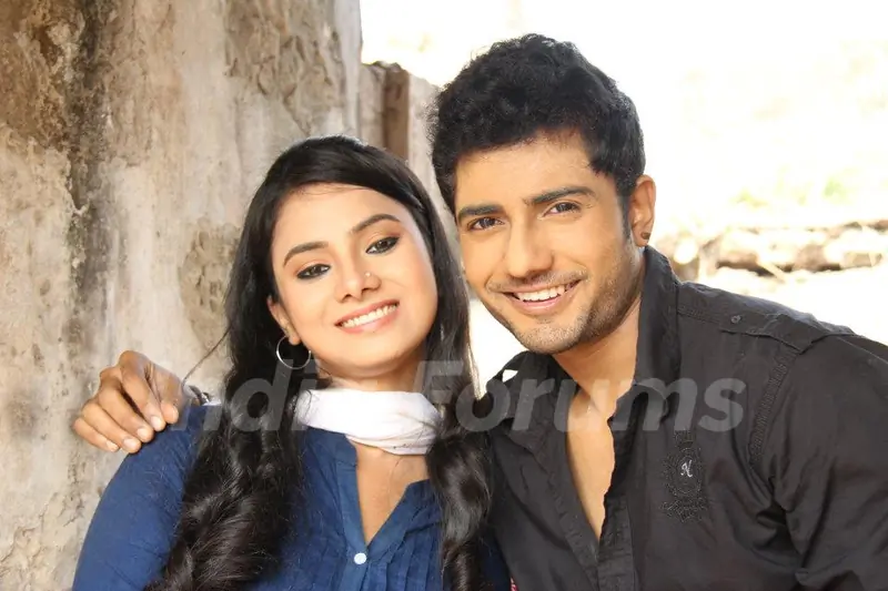 Deblina and Rehaan on sets of Sajda Tere Pyaar Mein