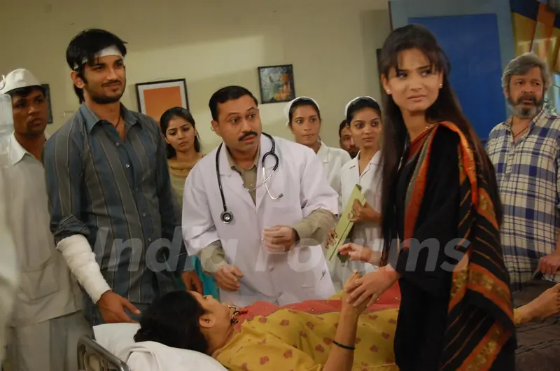 Sushant Singh Rajput, Ankita Lokhande Shooting A Scene In For Pavitra Rishta