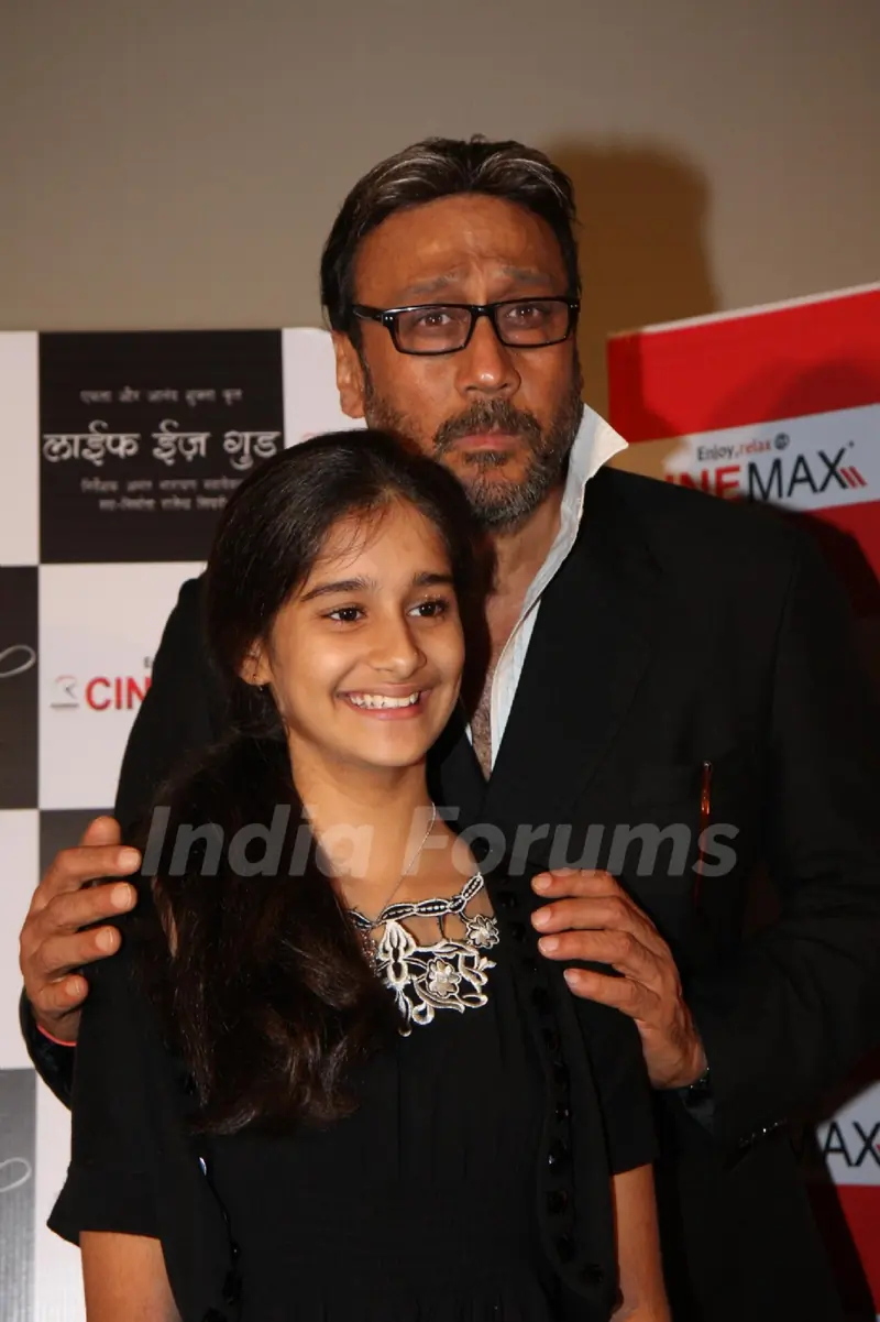 Jackie Shroff and Ananya Vij at Launch of 'Life's Good' promo