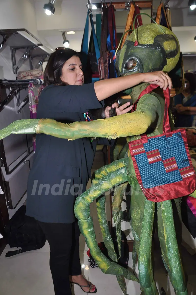 Choreographer-director Farah Khan promoting Joker with Aliens, Mumbai India. .