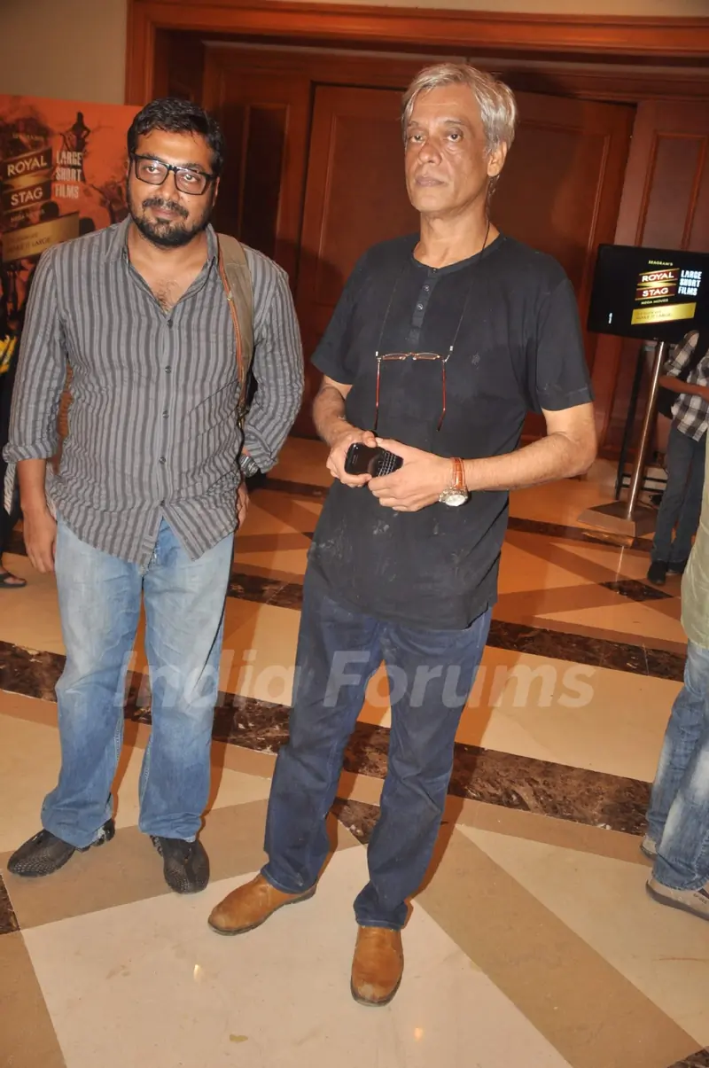 Bollywood Directors Sudhir Mishra & Anurag Kashyap at Press Conference of Large Short Film in JW Marriott, Mumbai .