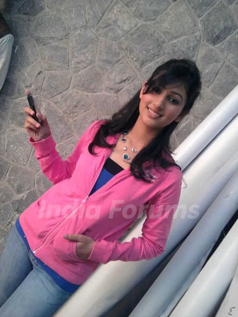 Disha Parmar while shooting an ad