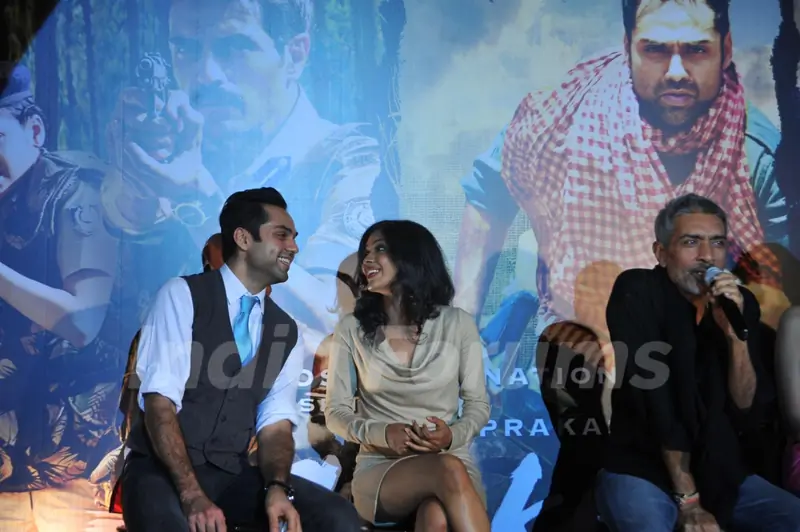 Abhay Deol, Anjali Patel and Prakash Jha at Unveiling of forthcoming film Chakravyuh
