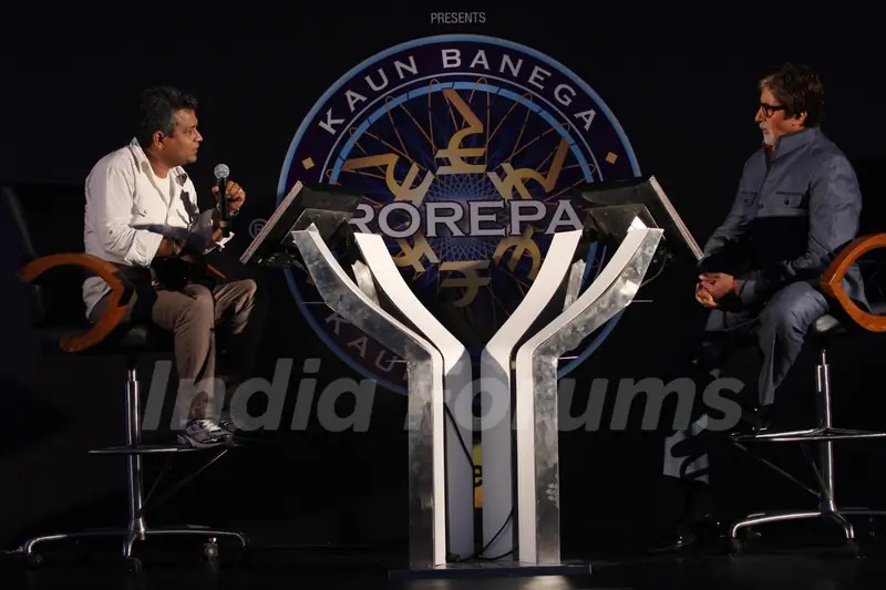 Amitabh Bachchan at the press conference of Kaun Banega Crorepati at Hotel JW Marriott