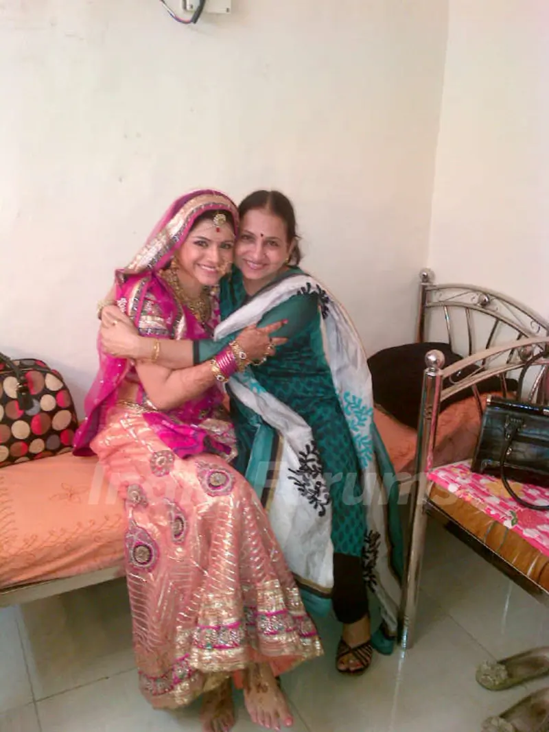 Rishika with her mom
