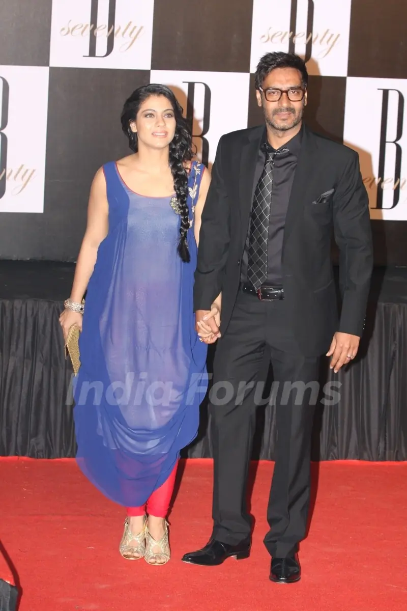 Ajay Devgan with wife Kajol at Amitabh Bachchan's 70th Birthday Party