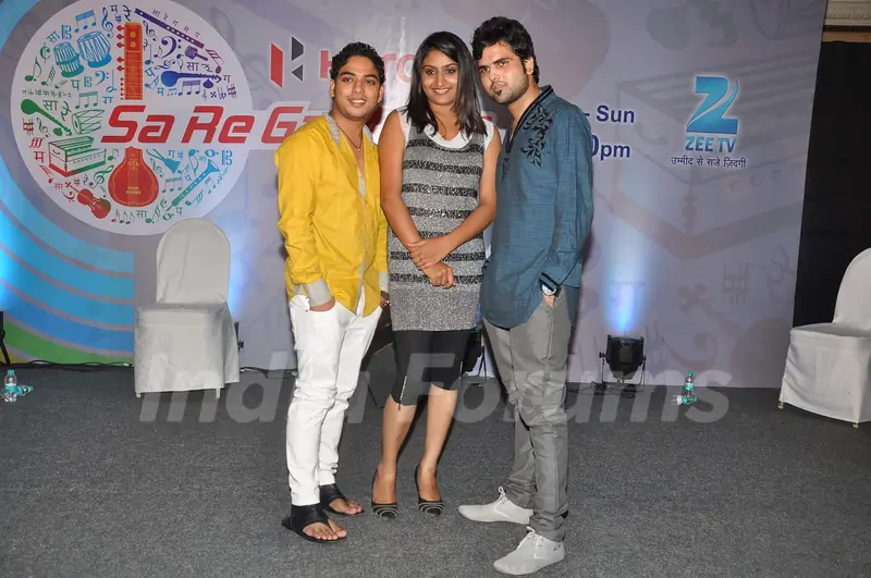 Final Contestants at Hero Sa Re Ga Ma Pa in Mumbai.