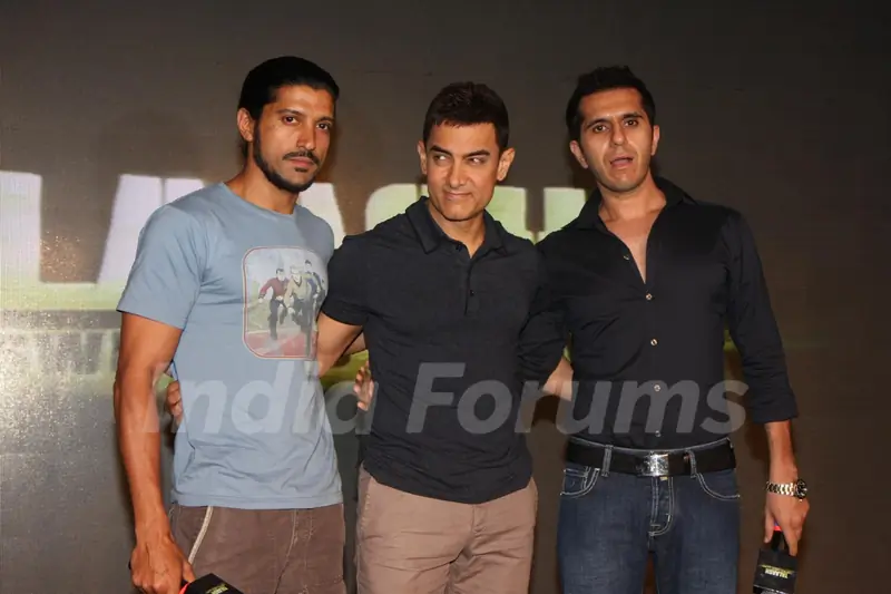 Farhan Akhtar, Aamir Khan and Ritesh Sidhwani at Talaash Music Launch