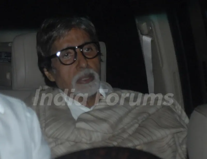Amitabh Bachchan at Chautha ceremony of filmmaker Yash Chopra at YRF Studios in Mumbai