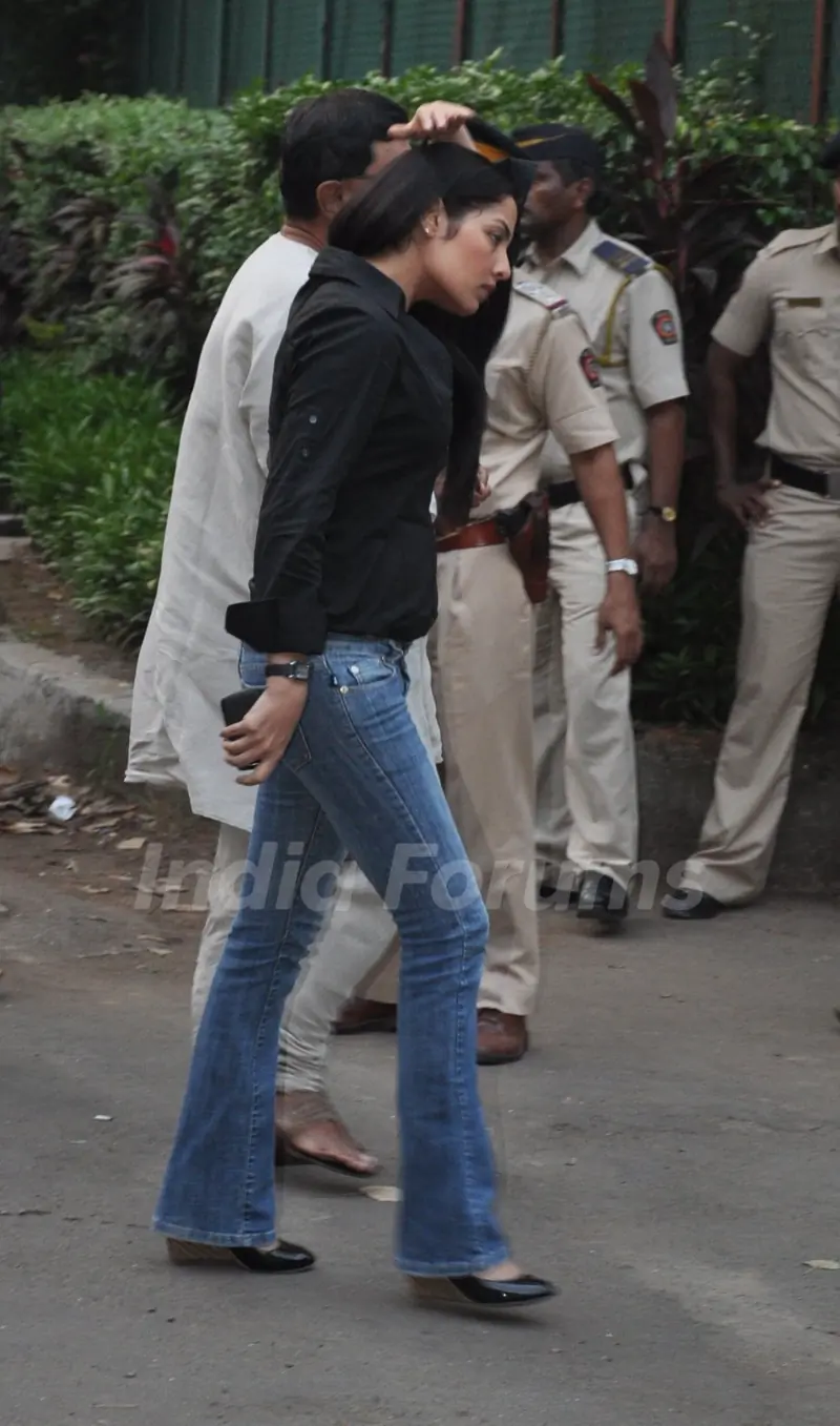 Celina Jaitly at Chautha ceremony of filmmaker Yash Chopra at YRF Studios