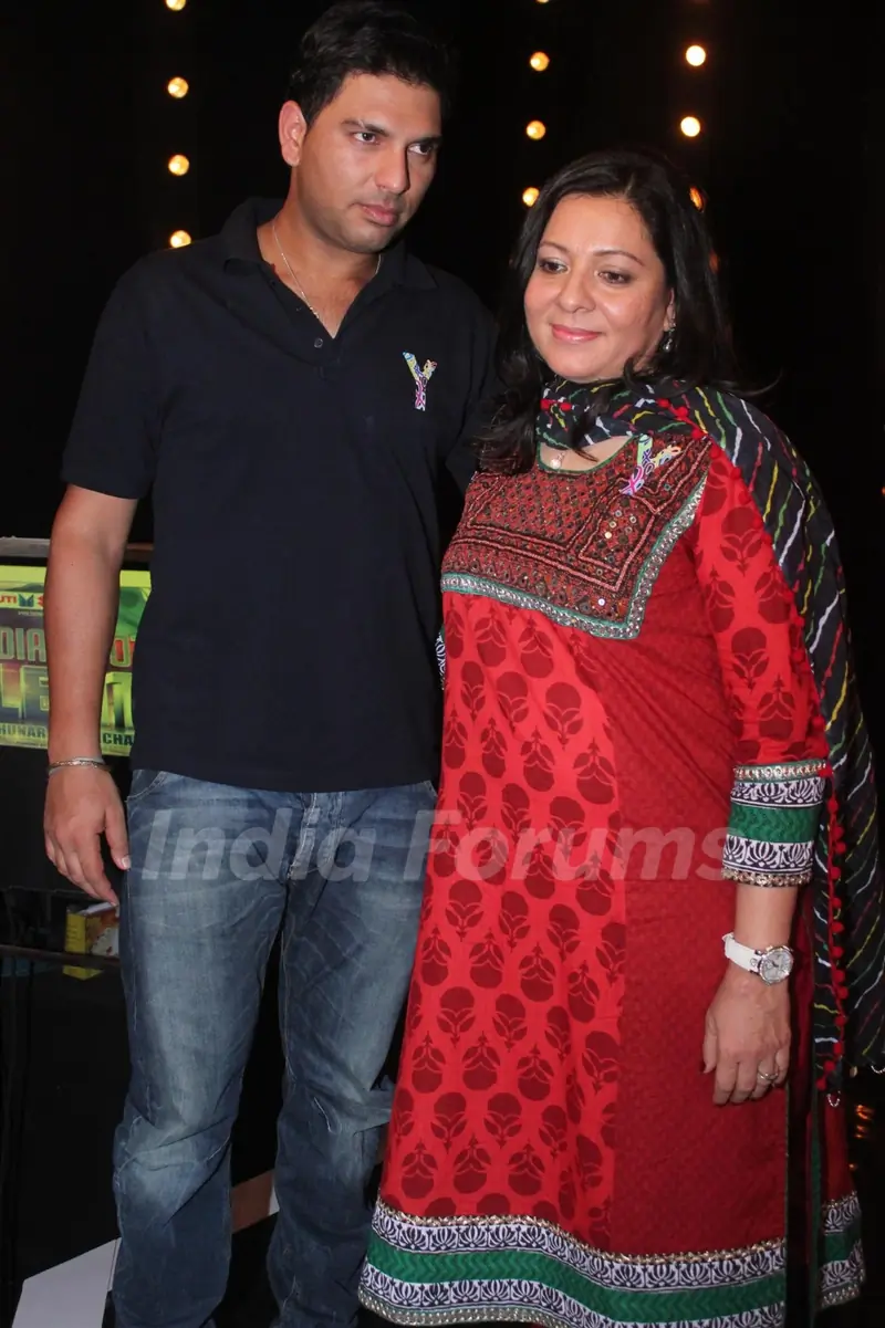 Yuvraj Singh on the sets of 'India's Got Talent'