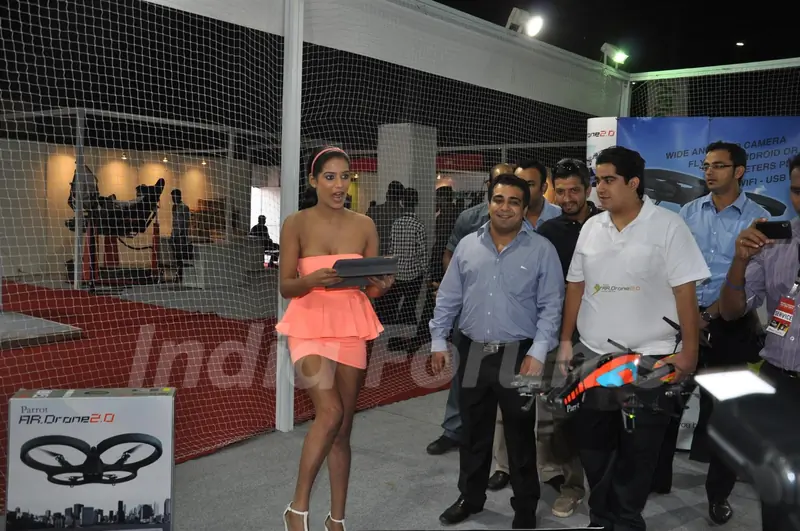 Poonam Pandey at Stuff Gadjet show to promote Flippertech