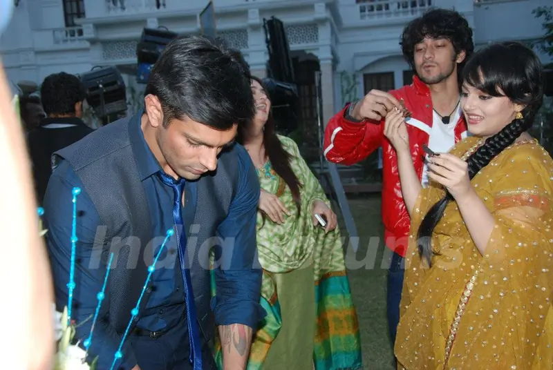 Neha with Karan Singh Grover & Rishab