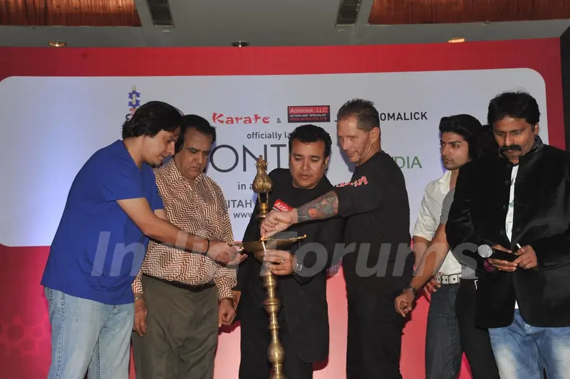 James Bomalik during the launch of India’s largest karate school Actiontek India