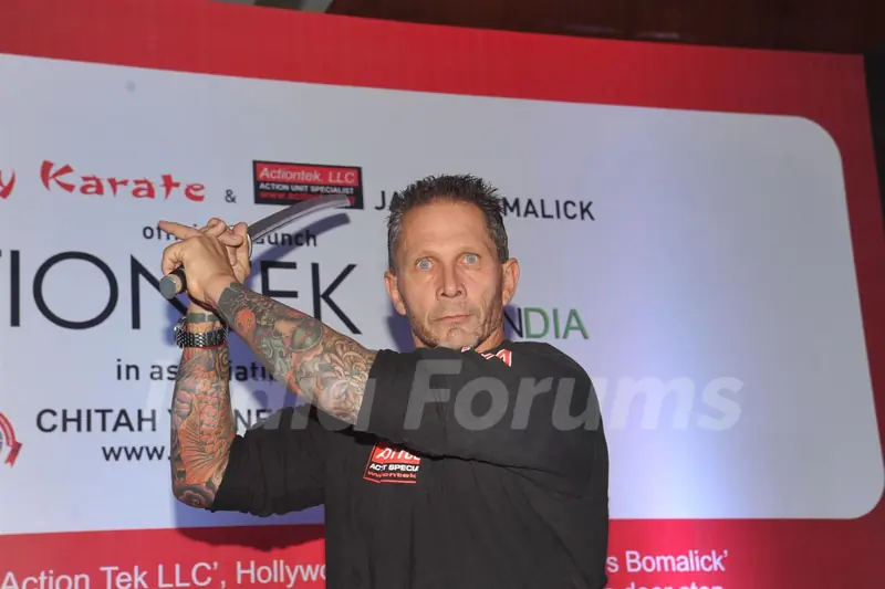 James Bomalik during the launch of India’s largest karate school Actiontek India