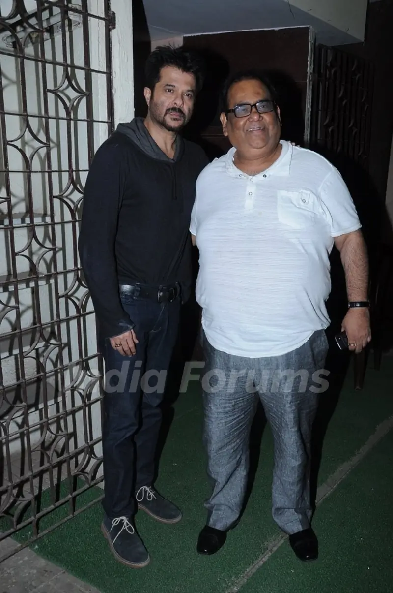 Anil Kapoor And Satish Kaushik At Barfi Screening