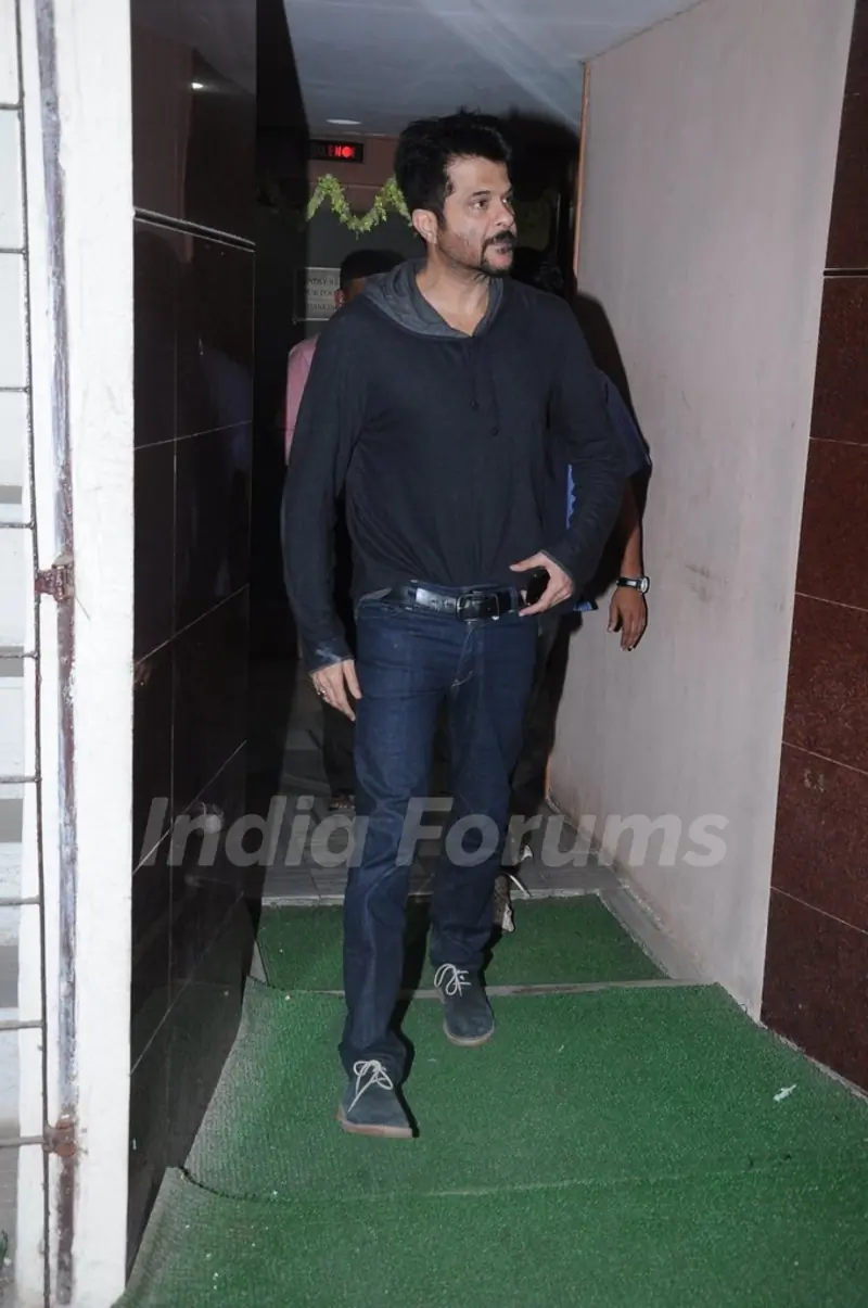 Anil Kapoor And Satish Kaushik At Barfi Screening