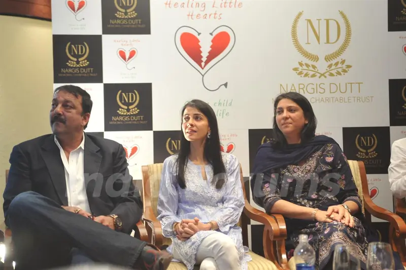 Sanjay Dutt with sisters Namrata Dutt and Priya Dutt attended the Nargis Dutt Memorial Trust