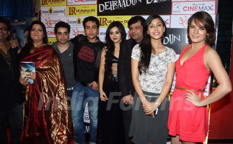 Milind, Anita, Yatin, Adhyayan, Ragini, Arun, Hrishita and Udita Goswami at music launch of film Dehraadun Diary in Cinemax, Andheri West Mumbai.