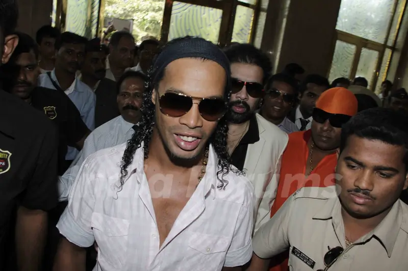 Ronaldinho unveiling of the banner of animation movie R-10