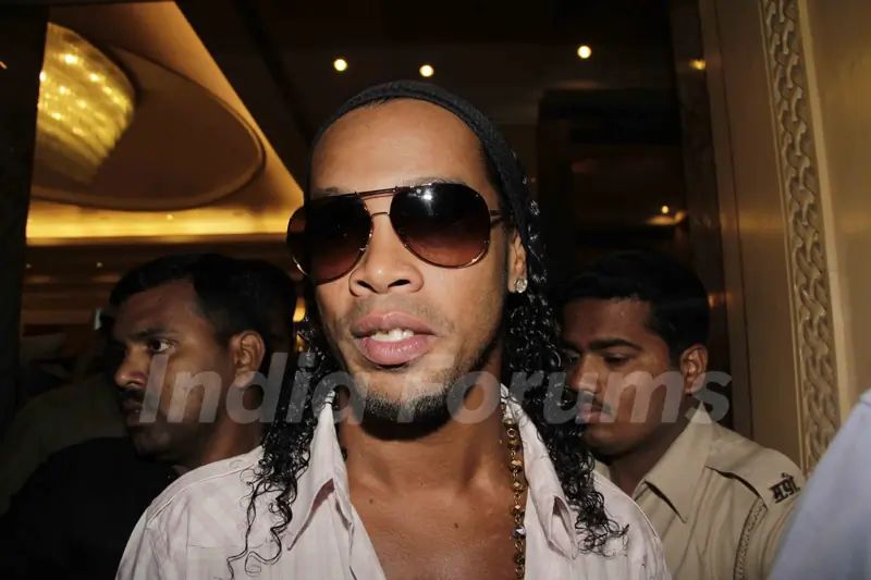 Ronaldinho unveiling of the banner of animation movie R-10