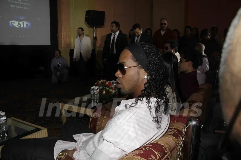 Ronaldinho unveiling of the banner of animation movie R-10