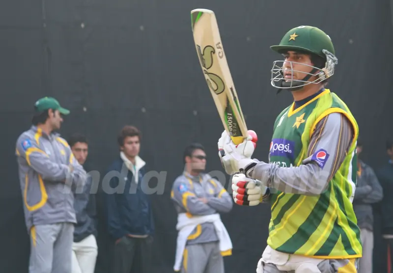 Pakistan ODI Cricket team during practice session at Firozshah Kotla, in New Delhi.