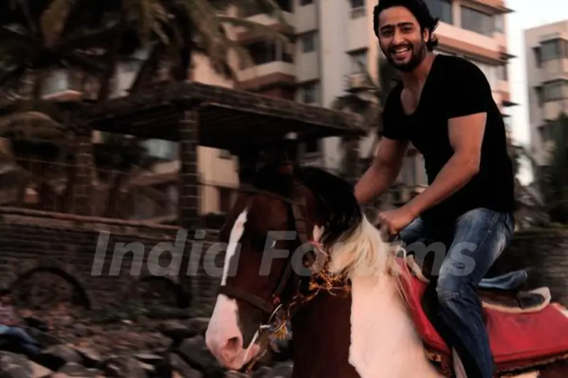 Shaheer while Horse riding