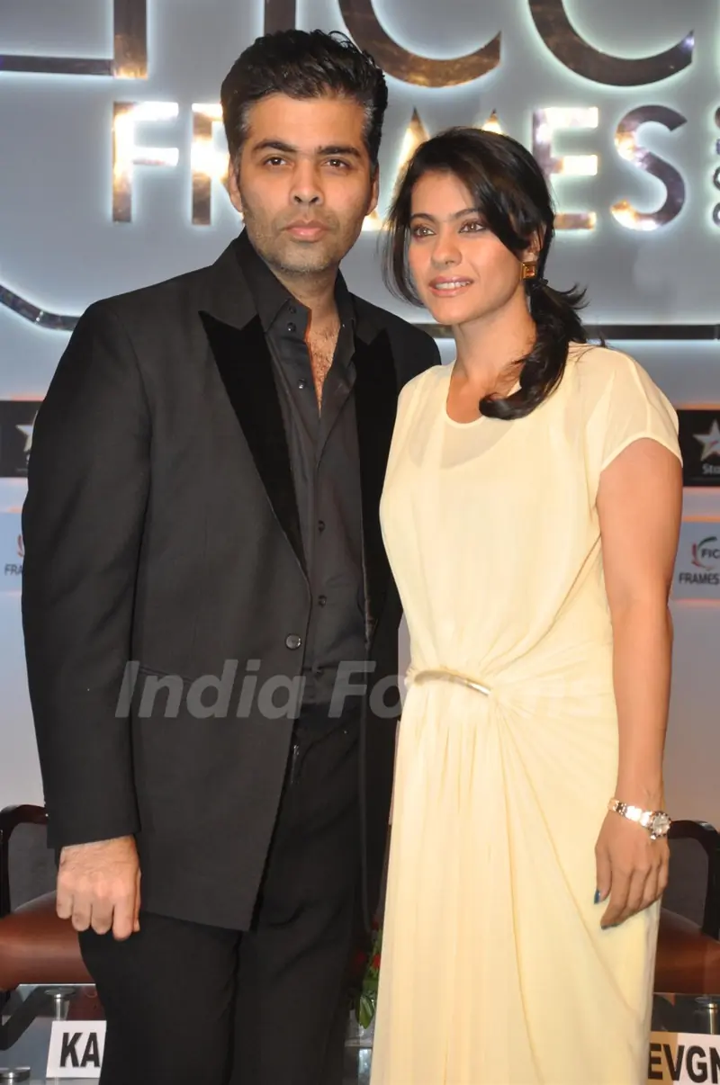 Karan Johar and Kajol Devgn at FICCI Frames 2013