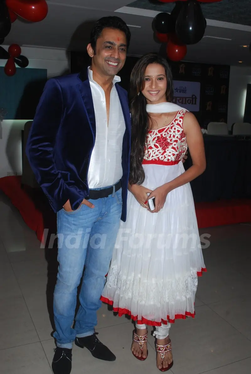 Anuj Saxena with Shivani Surve at Anuj Saxena’s bash on Saturday