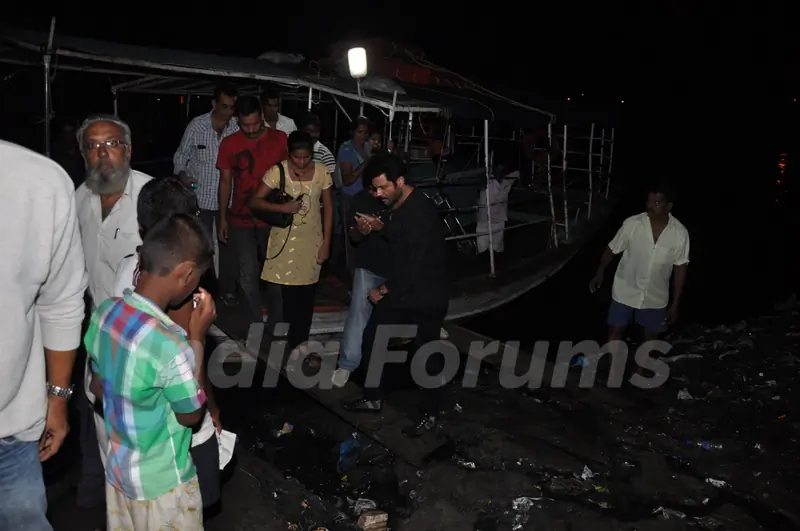 Anil Kapoor snapped travelling in a Jetty