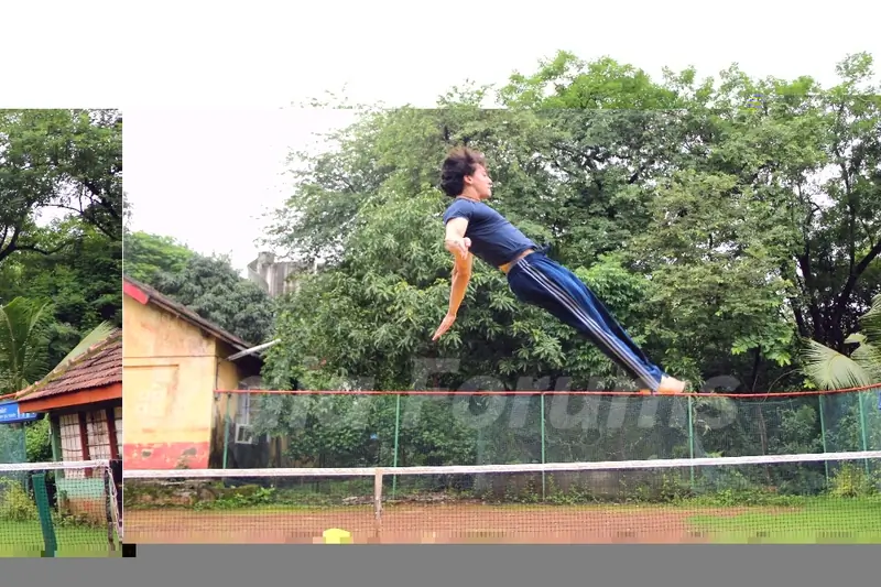 Tiger Shroff performing daredevil stunts