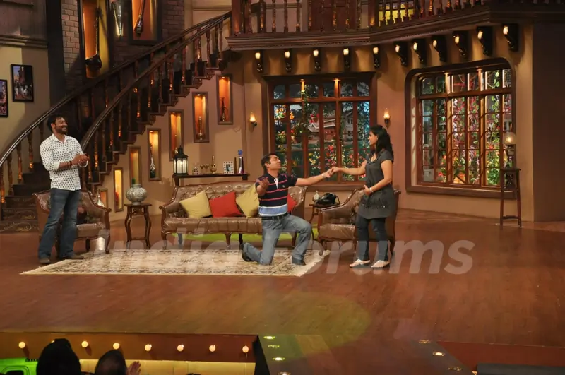 Ajay Devgn at Satyagraha's  Promotion on Comedy Nights with Kapil