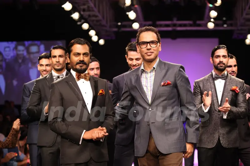 Nawazuddin Siddiqui with Troy Costa at LAKME FASHION WEEK 2013