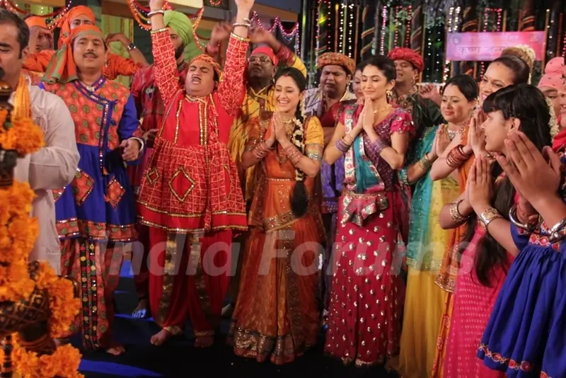 Taarak Mehta Ka Ooltah Chashmah team celebrating Janamastmi