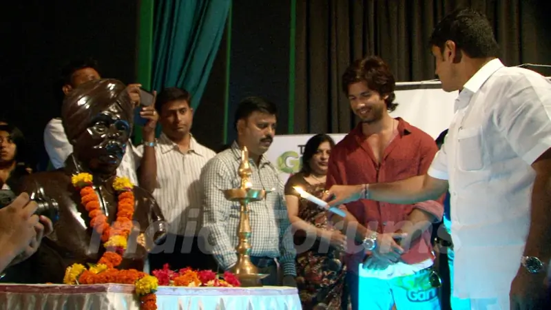 Shahid Kapoor during the launch of Times Green Ganesha Campaign