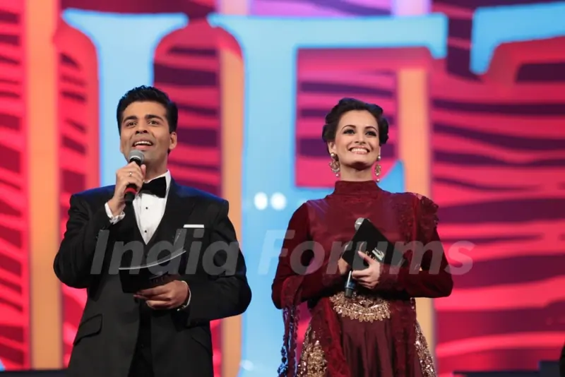 Karan Johar and Dia Mirza hosting at SAIFTA