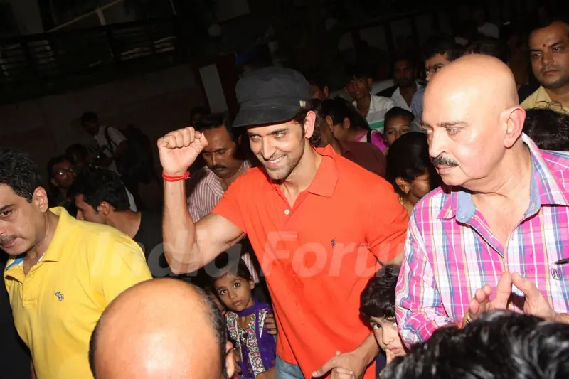 Hrithik Roshan during Ganpati Visarjan
