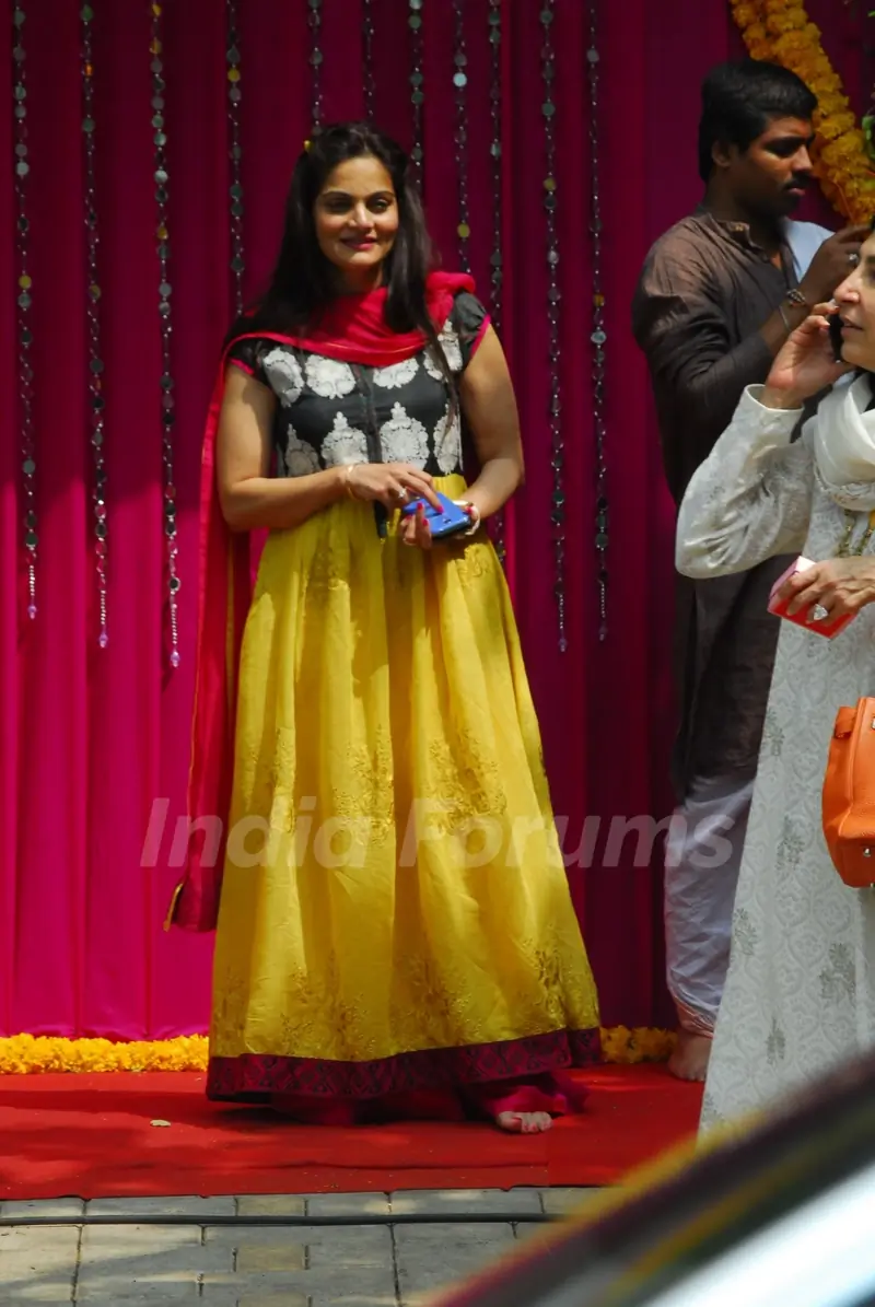 Alvira Khan during Ganpati Visarjan