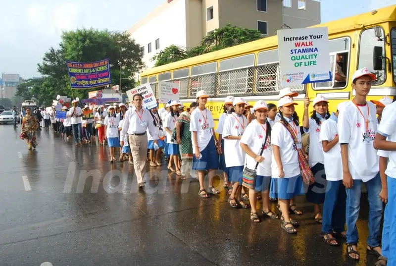 Students at the Walkathon 2013