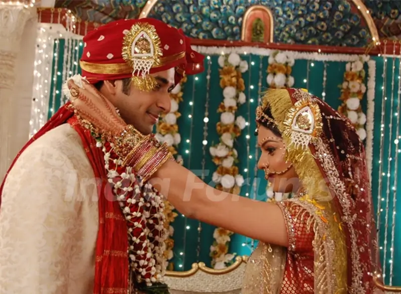 Jyoti and Pankaj garland exchange ceremony