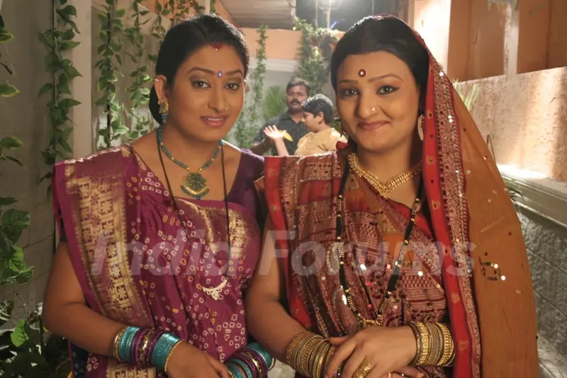 Manjula and Alpa looking happy