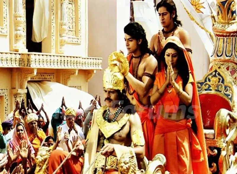 A still of Ram, Laksman and Sita