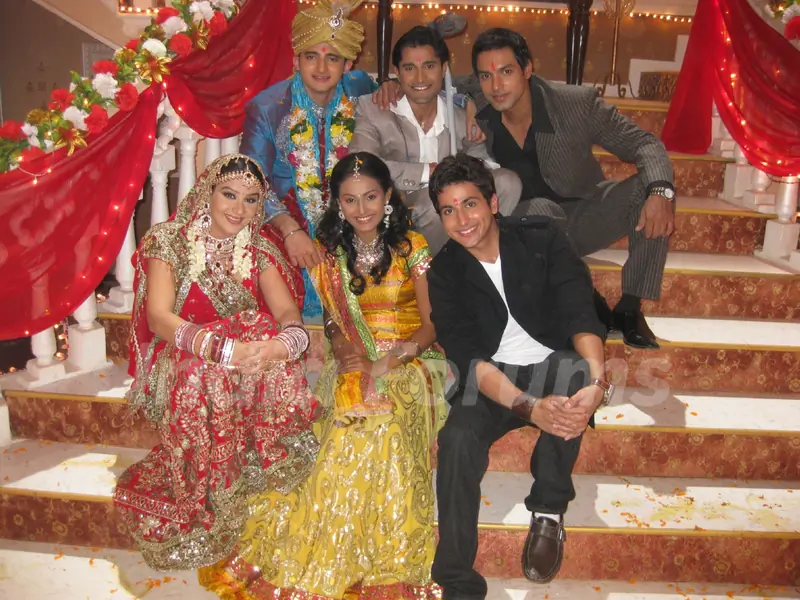 Romit and Shilpa with the three brothers, and Suhani..